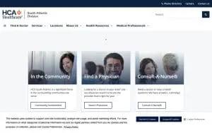 HCA South Atlantic Division website