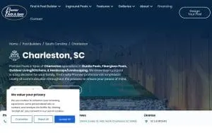 Premier Pools and Spas of Charleston website