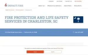 Impact Fire Services of Summerville website
