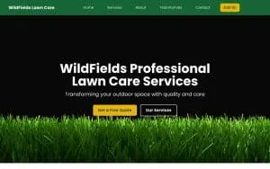Wildfields Lawn Care website