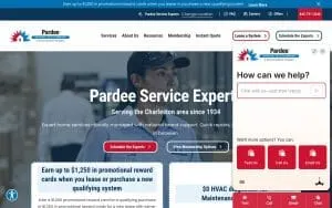 Pardee Service Experts website