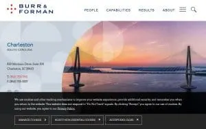 Burr & Forman of Charleston website