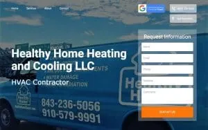 Healthy Home Heating and Cooling LLC website