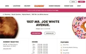 Dunkin' of Myrtle Beach website