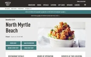 Bonefish Grill of North Myrtle Beach website