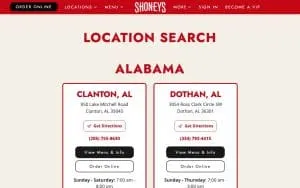 Shoney's of Florence website