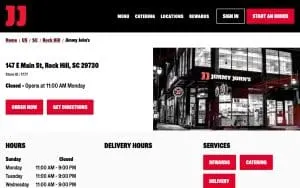 Jimmy John's of Rock Hill website