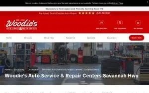 Woodie's Auto Service and Repair Centers of Charleston website