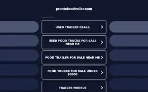 Pronto: Custom Food Truck Trailer Builder website