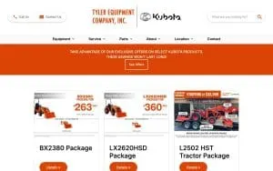 Tyler Equipment Company Lot2 of Conway website