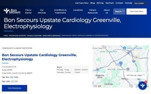 Bon Secours Upstate Cardiology Greenville, Electrophysiology