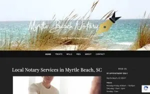 Notary Myrtle Beach website