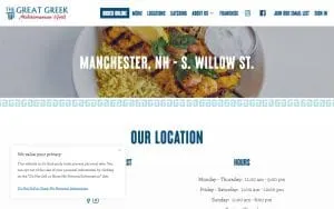 The Great Greek Mediterranean Grill - Manchester website