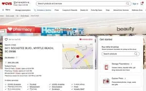 CVS Pharmacy of Lincoln website