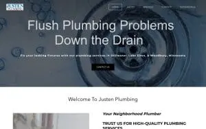 Justen Plumbing Inc website