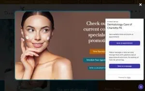 Dermatology Care of Charlotte website