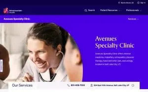 Avenues Specialty Clinic website