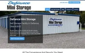 Defiance Mini Storage website