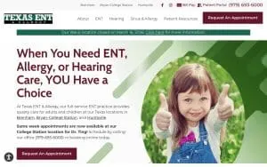 Texas ENT & Allergy website