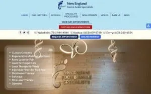 New England Foot & Ankle Specialists of Manchester website