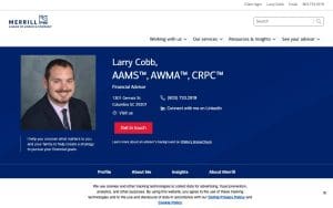 Merrill Lynch Financial Advisor Larry Cobb