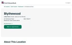 First Citizens Bank of Blythewood website