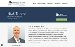 Nick Thiele Mortgage - Integrity Home Mortgage website