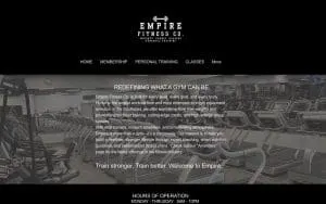 Empire Fitness Co. website