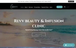 Revv Beauty and Infusion Clinic website