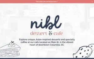 Nibl Dessert and Cafe website