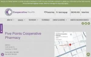 Five Points Cooperative Pharmacy website