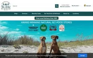 The Wild Pet Nutrition of Mt Pleasant website