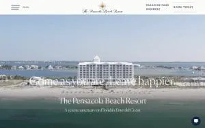The Pensacola Beach Resort website