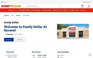 Family Dollar of Ravenel website