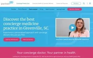 PartnerMD Greenville website
