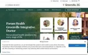 Forum Health Greenville Integrative Doctor website