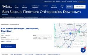 Bon Secours Piedmont Orthopaedics, Downtown