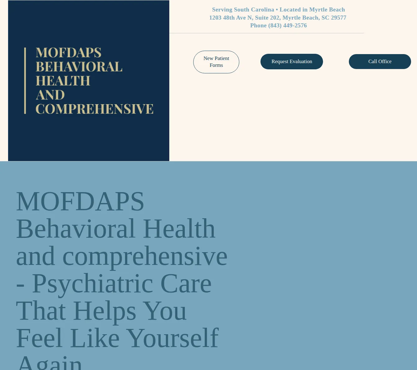 MOFDAPS Comprehensive Behavioral Health Services